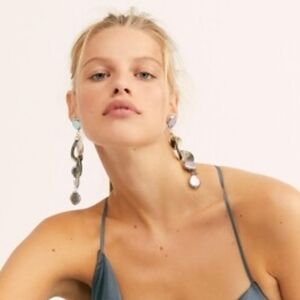 NWT Free People Abalone Drop Dangle Earrings
